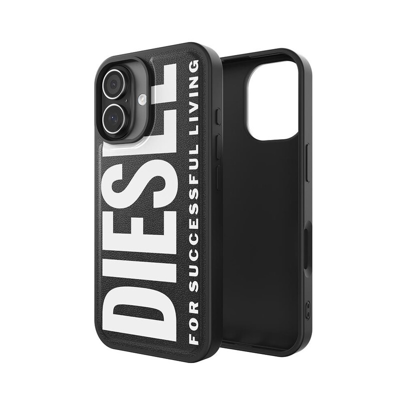 DIESEL TELEFON AKS. - Diesel iPhone 17 Uyumlu Magsafe Destekli Core Kalıplı Kılıf - Siyah/Beyaz
