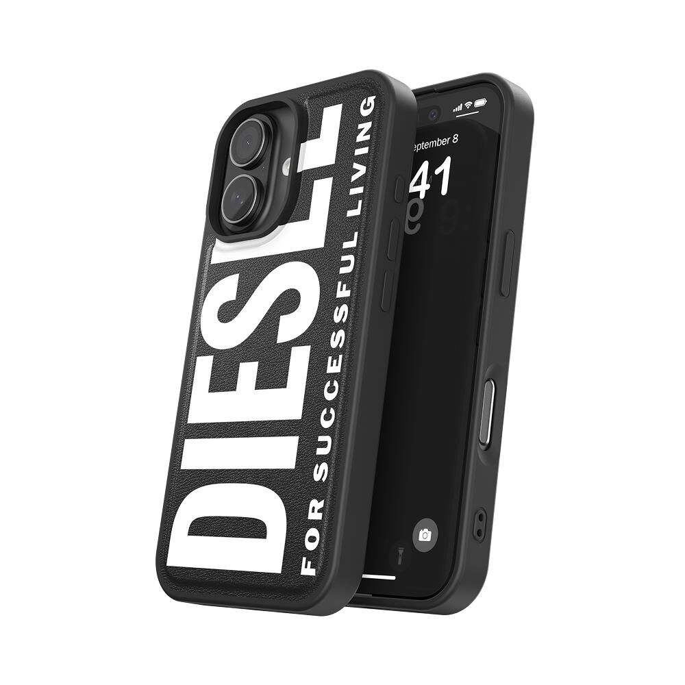 Diesel iPhone 17 Uyumlu Magsafe Destekli Core Kalıplı Kılıf - Siyah/Beyaz