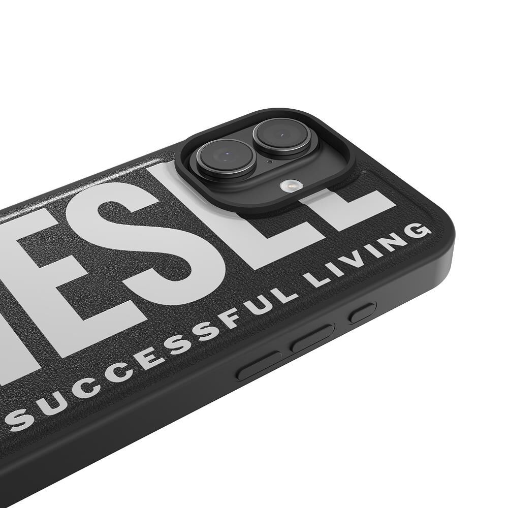 Diesel iPhone 17 Uyumlu Magsafe Destekli Core Kalıplı Kılıf - Siyah/Beyaz