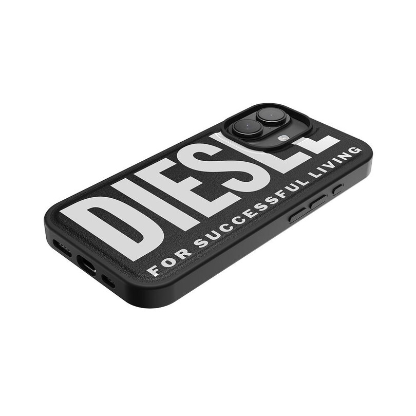 Diesel iPhone 17 Uyumlu Magsafe Destekli Core Kalıplı Kılıf - Siyah/Beyaz - Thumbnail