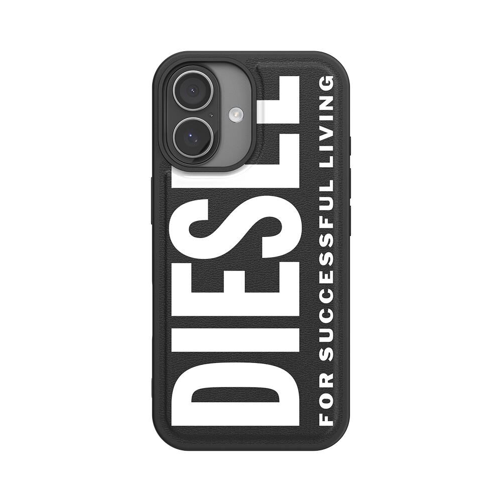 Diesel iPhone 17 Uyumlu Magsafe Destekli Core Kalıplı Kılıf - Siyah/Beyaz