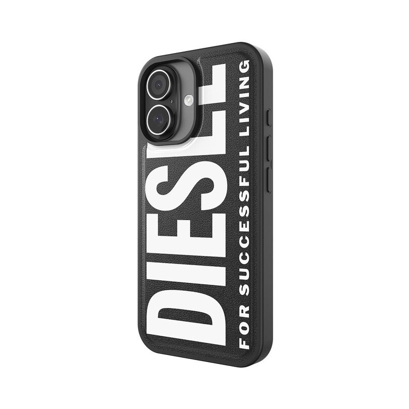Diesel iPhone 17 Uyumlu Magsafe Destekli Core Kalıplı Kılıf - Siyah/Beyaz - Thumbnail