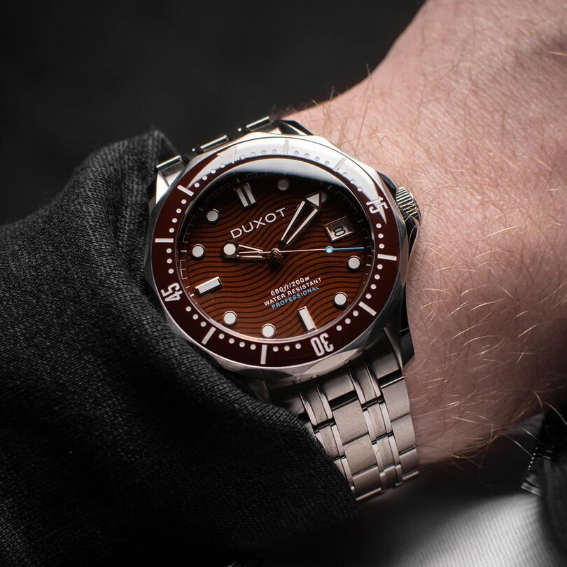 HENRI DIVER DX-2060-44 Otomatik (Seiko NH35 Mekanizmalı) Erkek Kol Saati - Thumbnail