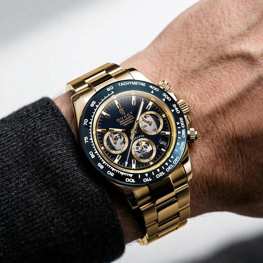 ACCELERO CHRONOGRAPH COMPAX SKELETON EDITION DX-2065-FF (Seiko VK63 Mekanizmalı) Erkek Kol Saati - 5