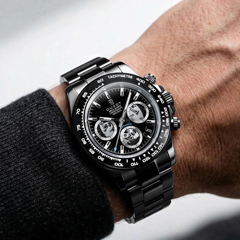 ACCELERO CHRONOGRAPH COMPAX SKELETON EDITION DX-2065-GG (Seiko VK63 Mekanizmalı) Erkek Kol Saati - 5