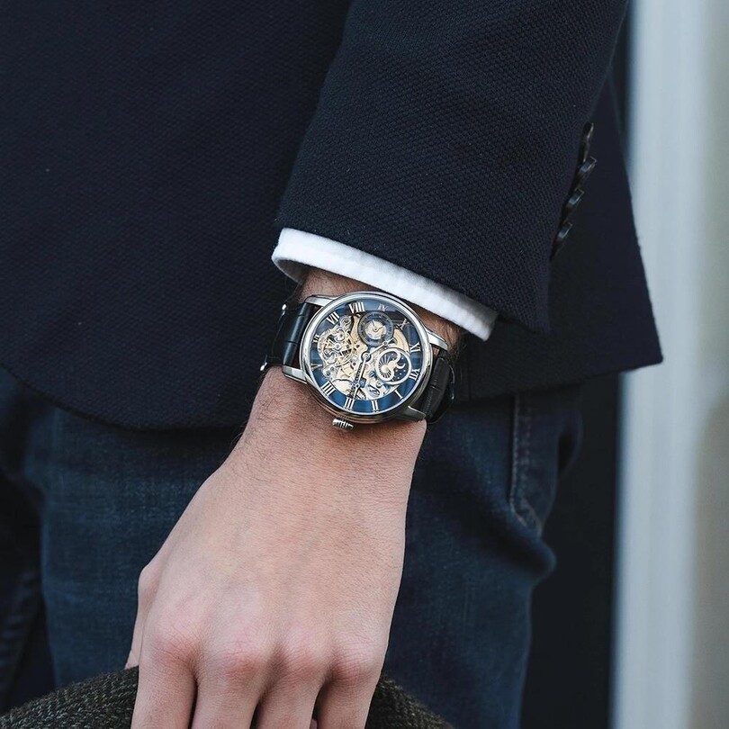 LONGITUDE AUTOMATIC SKELETON ES-8006-04 Erkek Kol Saati - Thumbnail