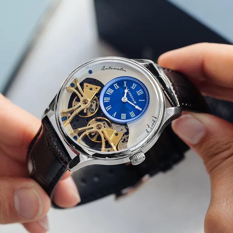  SCIENTISTS FARADAY DOUBLE BARREL Otomatik ES-8179-02 Erkek Kol Saati - Thumbnail