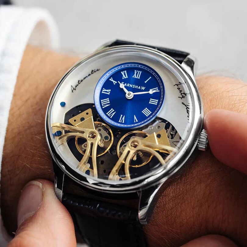  SCIENTISTS FARADAY DOUBLE BARREL Otomatik ES-8179-02 Erkek Kol Saati - Thumbnail