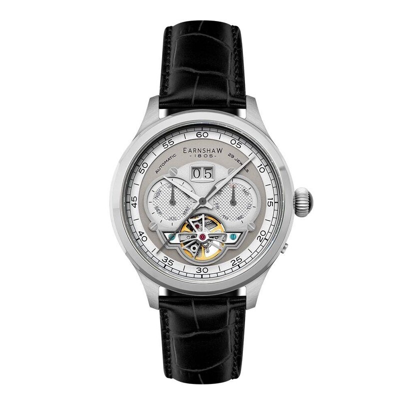 EARNSHAW - BARON GRAND DATE CALENDAR OPEN HEART AUTOMATIC ES-8187-01 Erkek Kol Saati
