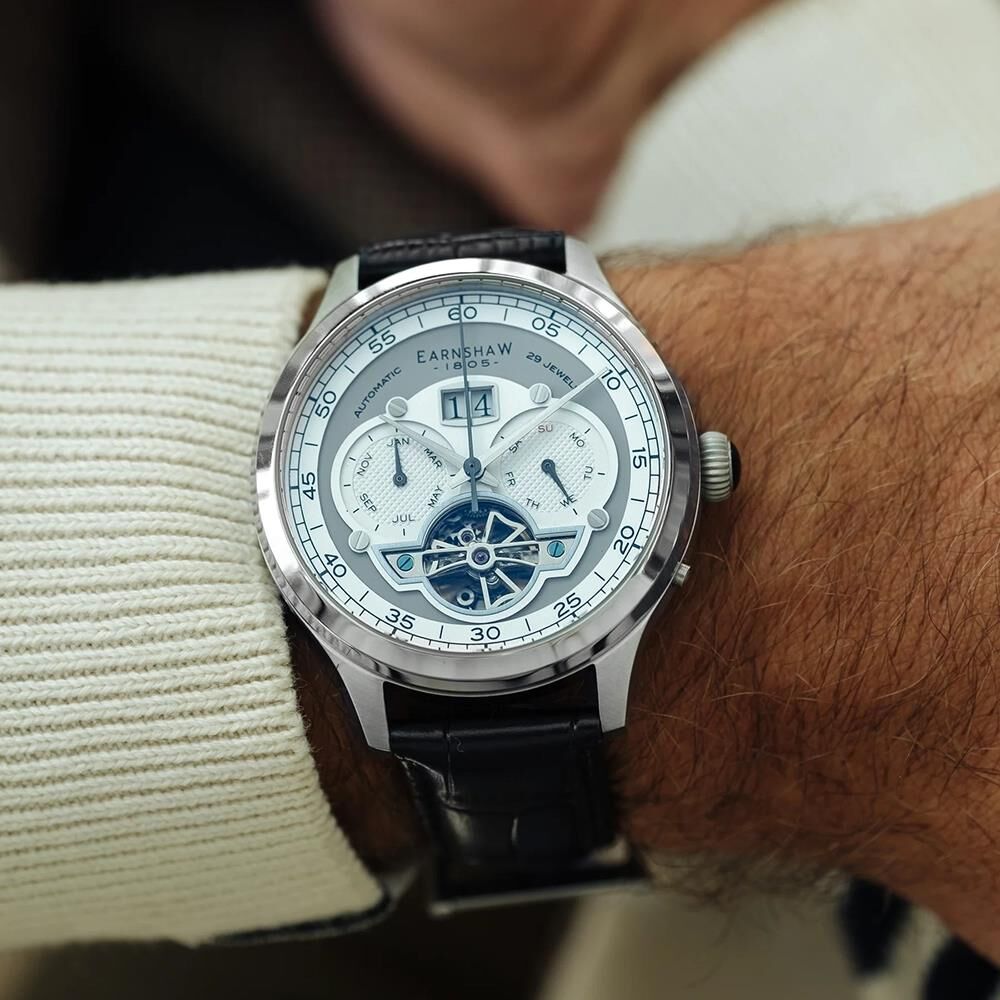 BARON GRAND DATE CALENDAR OPEN HEART AUTOMATIC ES-8187-01 Erkek Kol Saati