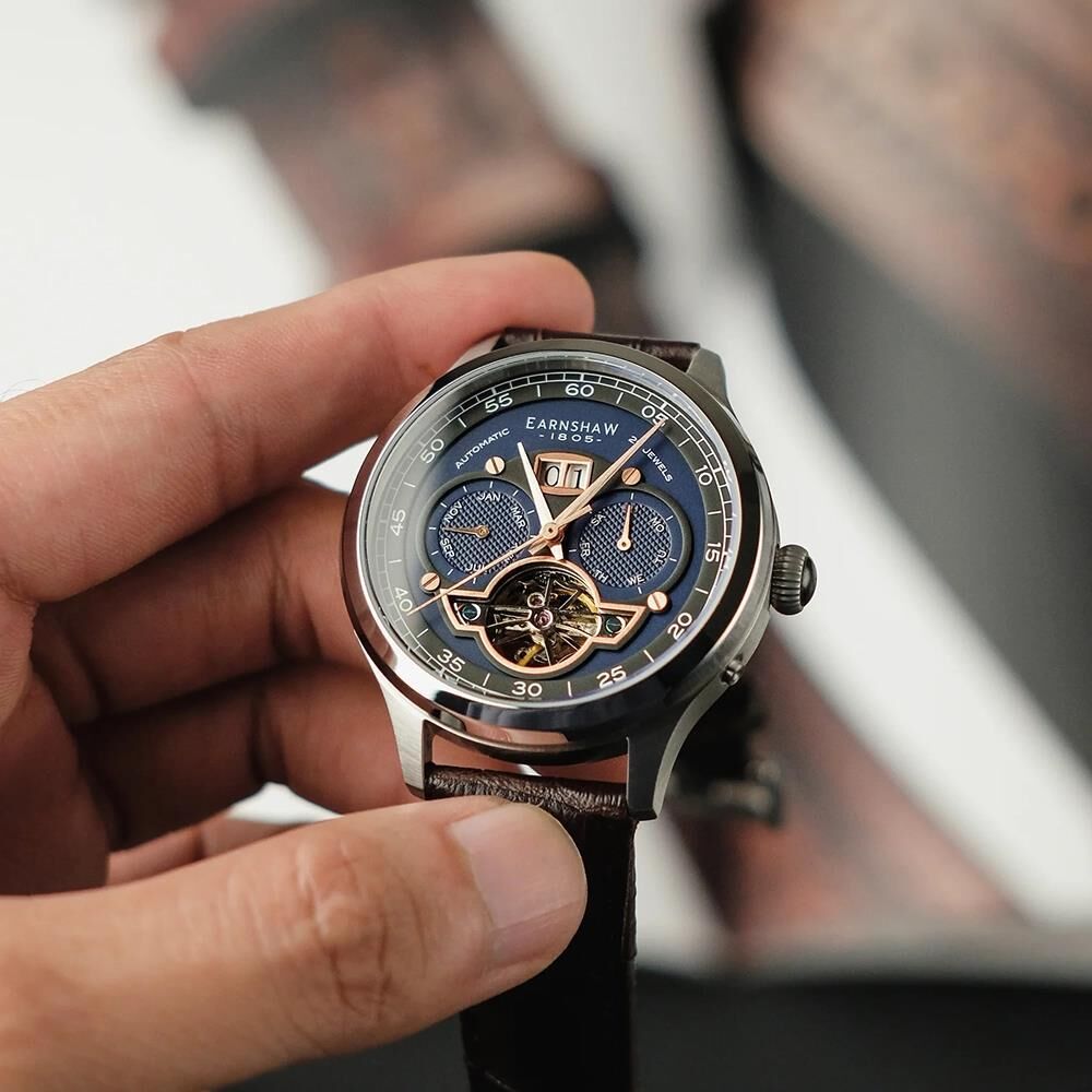 BARON GRAND DATE CALENDAR OPEN HEART AUTOMATIC ES-8187-02 Erkek Kol Saati