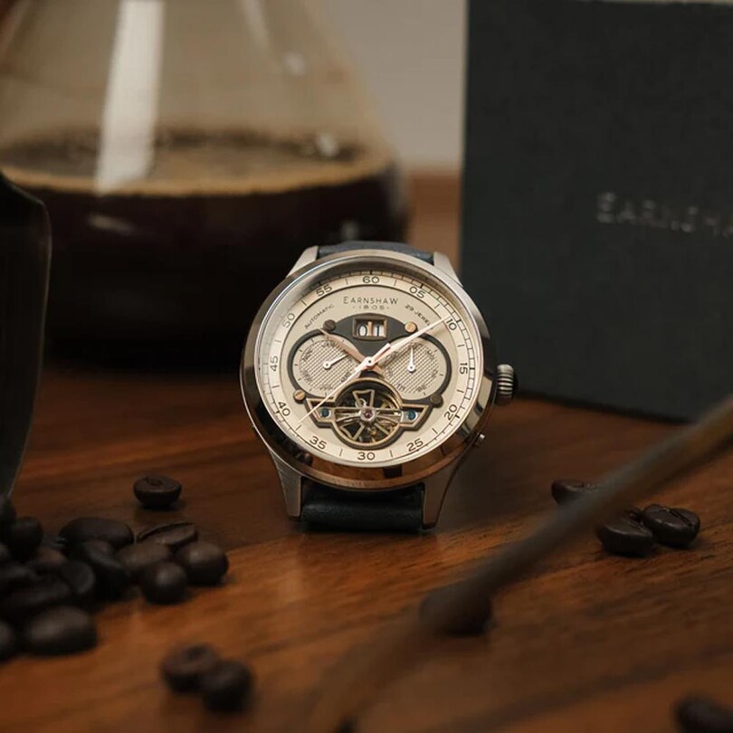  BARON GRAND DATE CALENDAR OPEN HEART Otomatik ES-8187-04 Erkek Kol Saati - Thumbnail