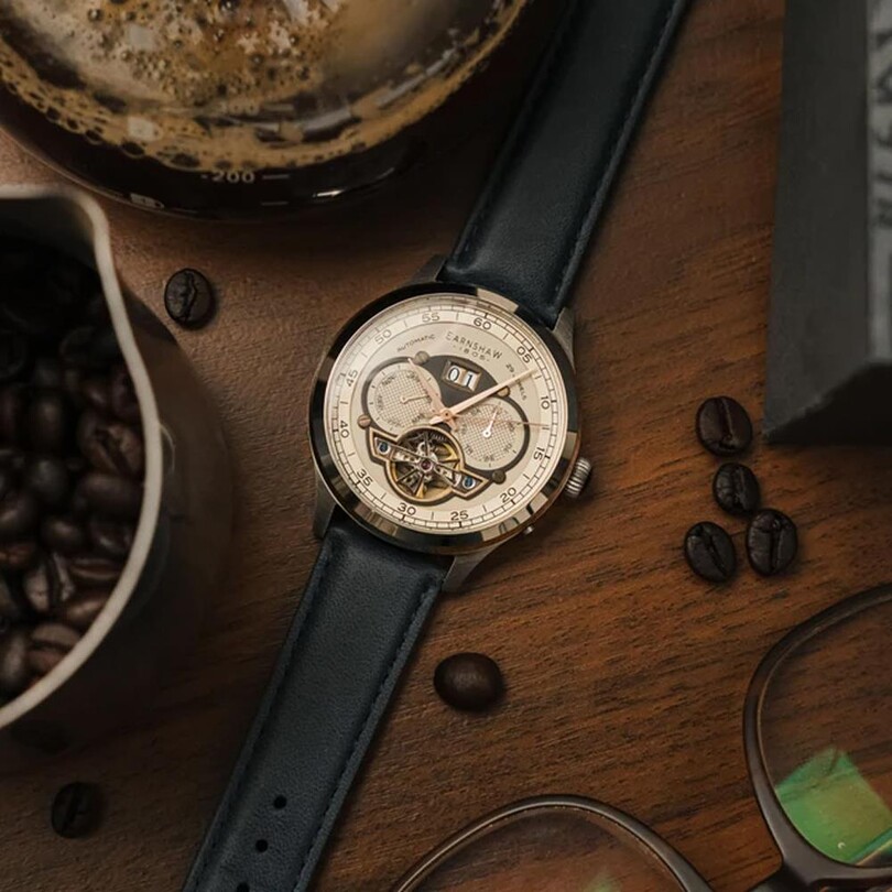  BARON GRAND DATE CALENDAR OPEN HEART Otomatik ES-8187-04 Erkek Kol Saati - Thumbnail