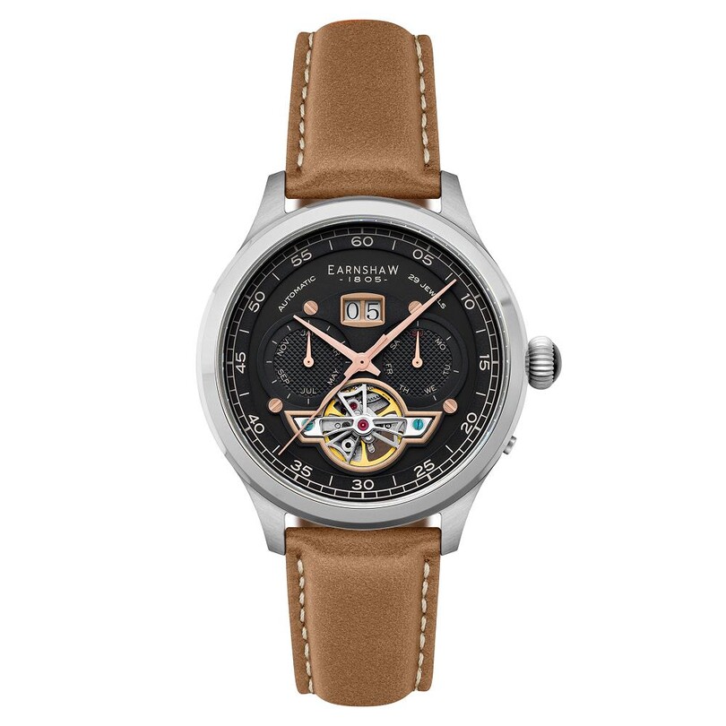 EARNSHAW - BARON GRAND DATE CALENDAR OPEN HEART Otomatik ES-8187-05 Erkek Kol Saati