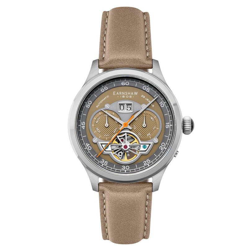 EARNSHAW - BARON GRAND DATE CALENDAR OPEN HEART Otomatik ES-8187-06 Erkek Kol Saati