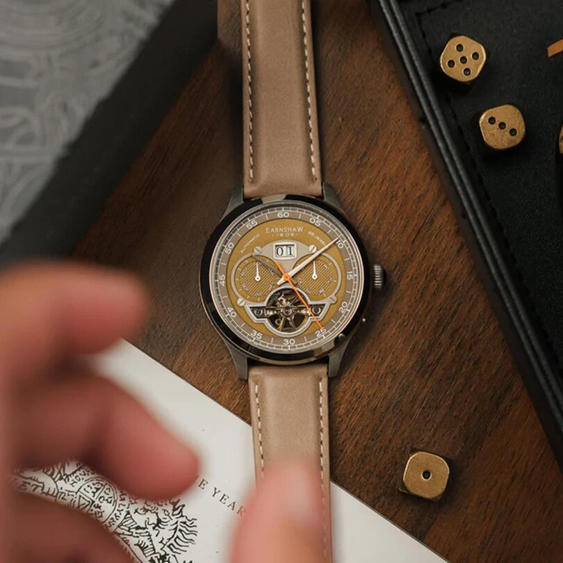  BARON GRAND DATE CALENDAR OPEN HEART Otomatik ES-8187-06 Erkek Kol Saati - Thumbnail