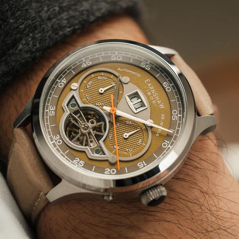  BARON GRAND DATE CALENDAR OPEN HEART Otomatik ES-8187-06 Erkek Kol Saati - Thumbnail