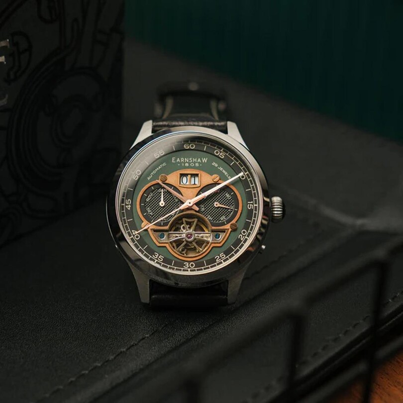  BARON GRAND DATE CALENDAR OPEN HEART Otomatik ES-8187-07 Erkek Kol Saati - Thumbnail