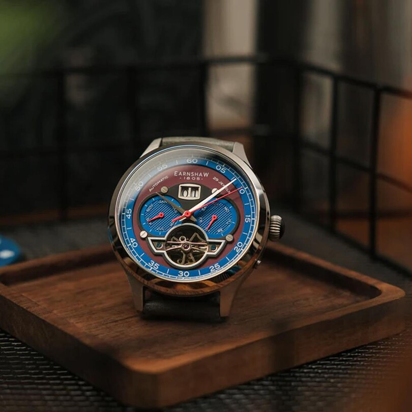  BARON GRAND DATE CALENDAR OPEN HEART Otomatik ES-8187-08 Erkek Kol Saati - Thumbnail