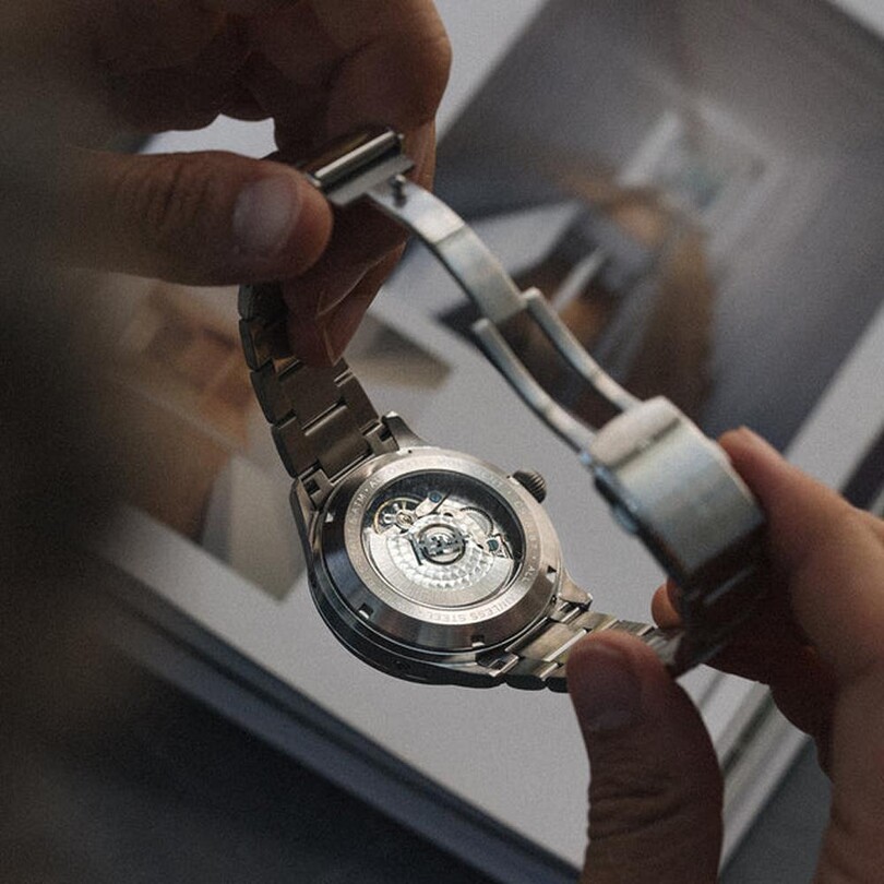  BARON GRAND DATE CALENDAR OPEN HEART Otomatik ES-8187-11 Erkek Kol Saati - Thumbnail