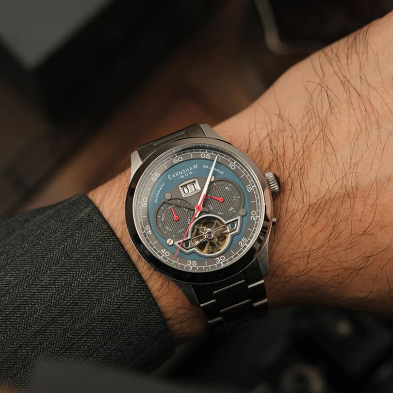  BARON GRAND DATE CALENDAR OPEN HEART Otomatik ES-8187-44 Erkek Kol Saati - Thumbnail