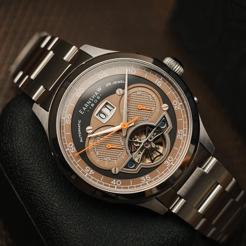  BARON GRAND DATE CALENDAR OPEN HEART Otomatik ES-8187-55 Erkek Kol Saati - Thumbnail