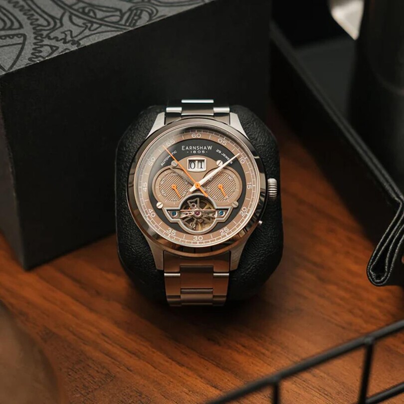  BARON GRAND DATE CALENDAR OPEN HEART Otomatik ES-8187-55 Erkek Kol Saati - Thumbnail