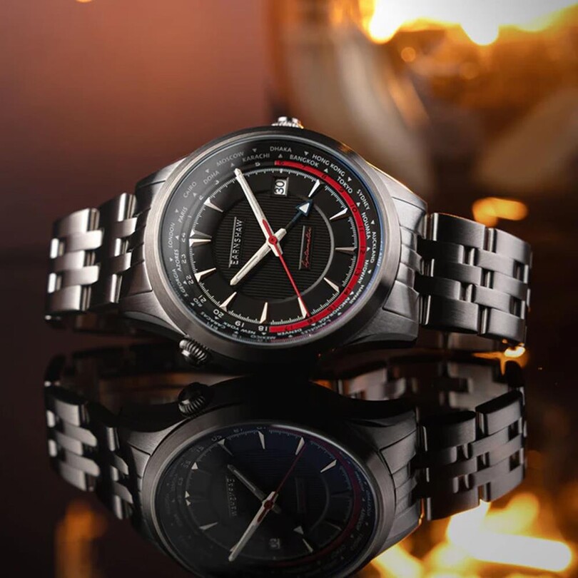  WORLD TIMER GMT Otomatik ES-8292-11 Erkek Kol Saati - Thumbnail