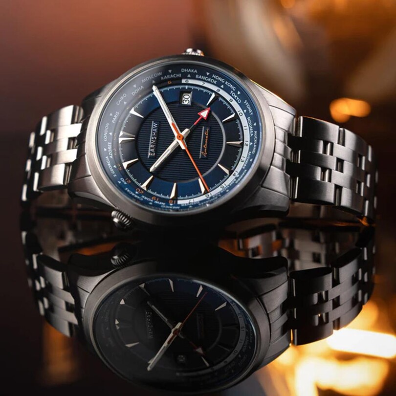  WORLD TIMER GMT Otomatik ES-8292-22 Erkek Kol Saati - Thumbnail