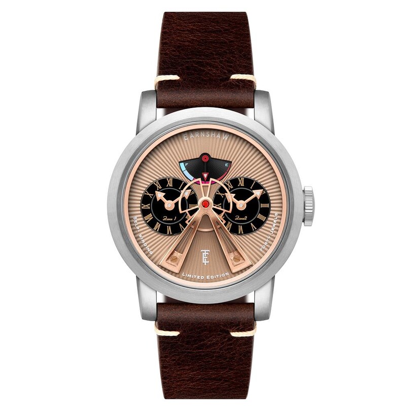 EARNSHAW - HERITAGE BEAUFORT POWER RESERVE DUAL TIME LIMITED EDITION Otomatik ES-8306-08 Erkek Kol Saati