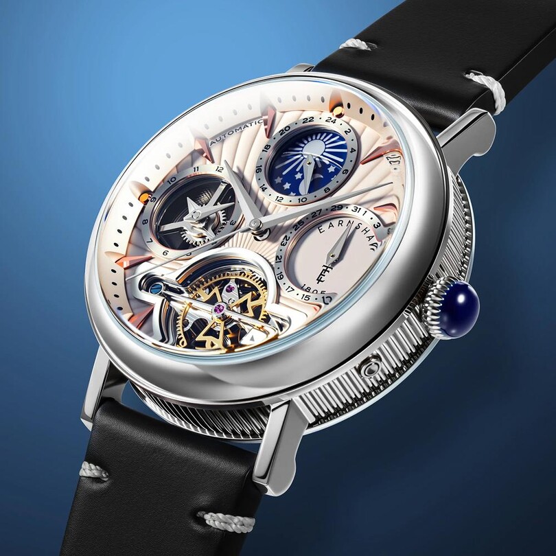 HERITAGE BEAUFORT DUAL TIME DATE OPEN HEART Otomatik ES-8309-01 Erkek Kol Saati - Thumbnail