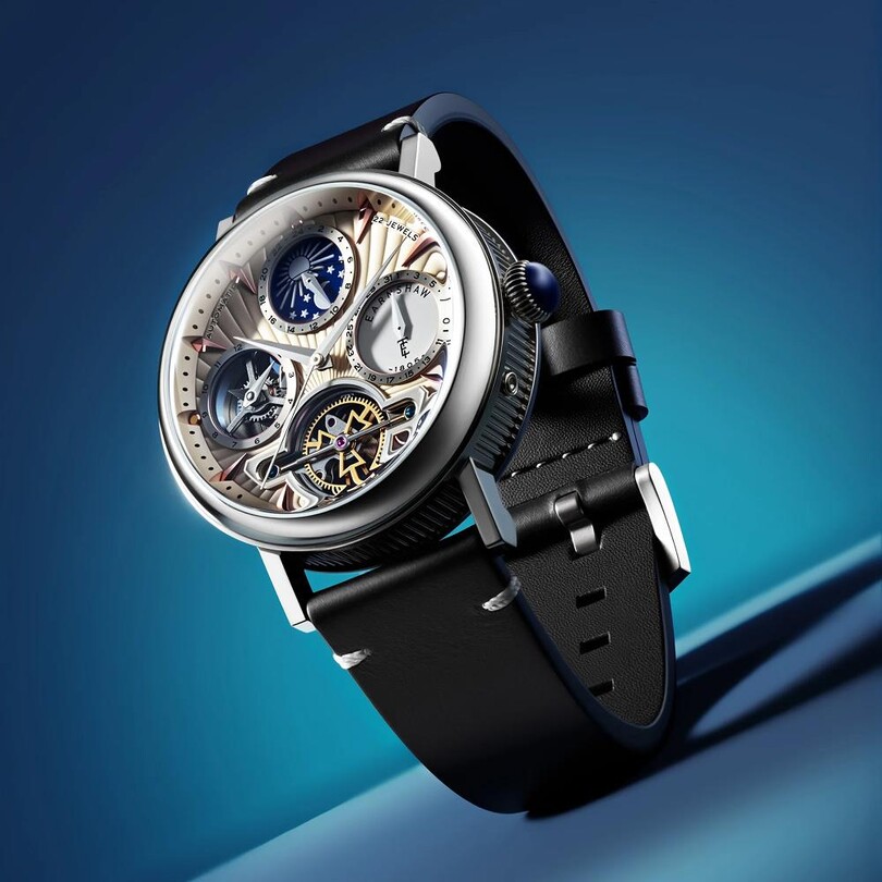 HERITAGE BEAUFORT DUAL TIME DATE OPEN HEART Otomatik ES-8309-01 Erkek Kol Saati - Thumbnail
