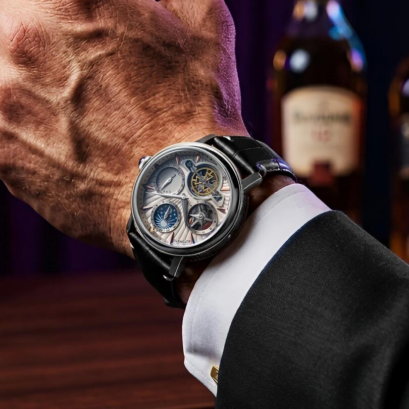 HERITAGE BEAUFORT DUAL TIME DATE OPEN HEART Otomatik ES-8309-01 Erkek Kol Saati - Thumbnail