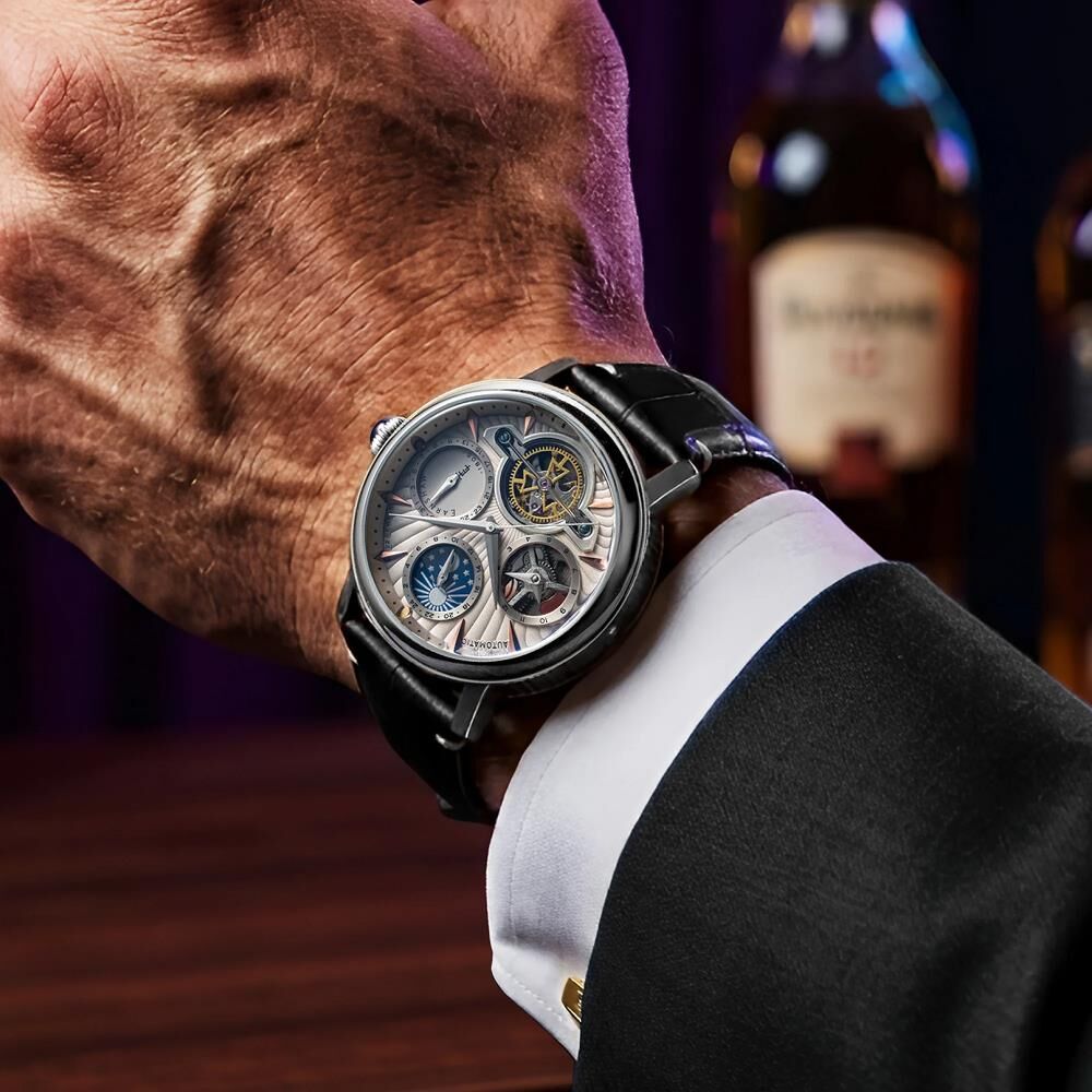 HERITAGE BEAUFORT DUAL TIME DATE OPEN HEART Otomatik ES-8309-01 Erkek Kol Saati