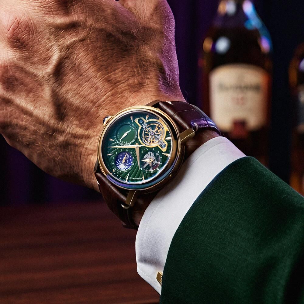 HERITAGE BEAUFORT DUAL TIME DATE OPEN HEART Otomatik ES-8309-02 Erkek Kol Saati
