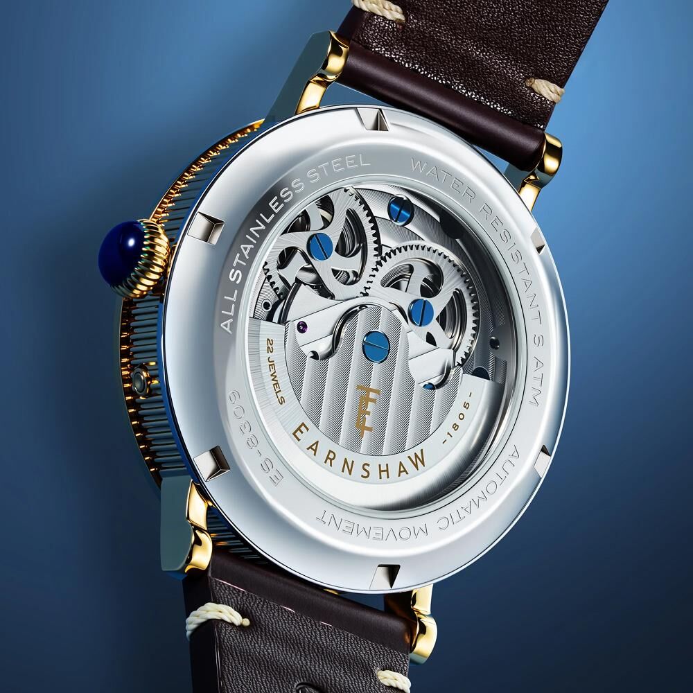 HERITAGE BEAUFORT DUAL TIME DATE OPEN HEART Otomatik ES-8309-02 Erkek Kol Saati