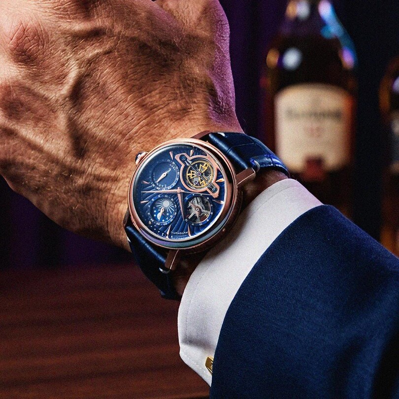 HERITAGE BEAUFORT DUAL TIME DATE OPEN HEART Otomatik ES-8309-03 Erkek Kol Saati - Thumbnail