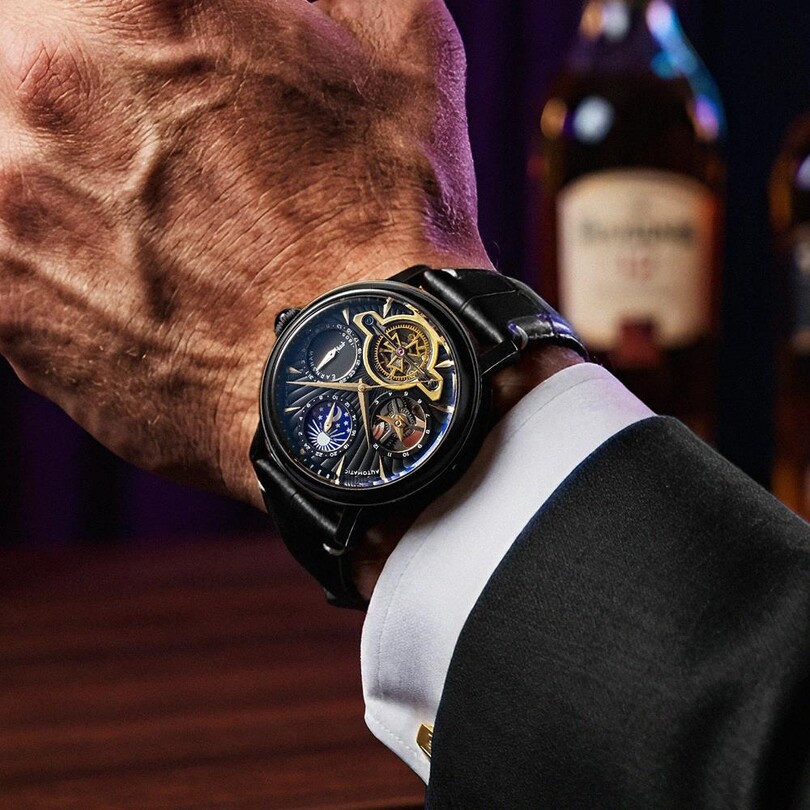 HERITAGE BEAUFORT DUAL TIME DATE OPEN HEART Otomatik ES-8309-04 Erkek Kol Saati - Thumbnail