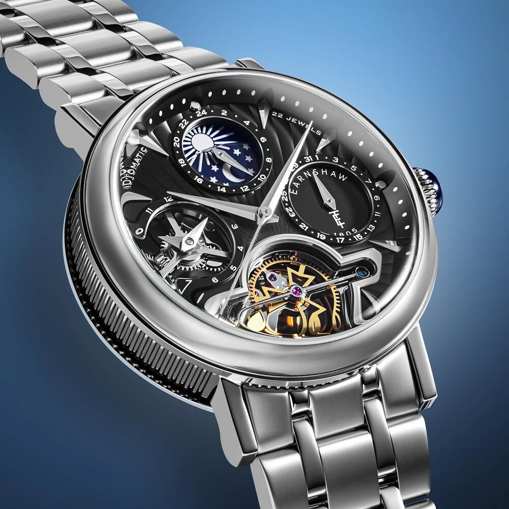 HERITAGE BEAUFORT DUAL TIME DATE OPEN HEART Otomatik ES-8309-11 Erkek Kol Saati