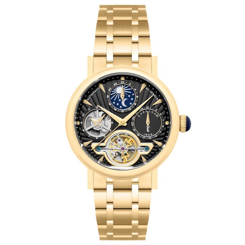 EARNSHAW - HERITAGE BEAUFORT DUAL TIME DATE OPEN HEART Otomatik ES-8309-33 Erkek Kol Saati