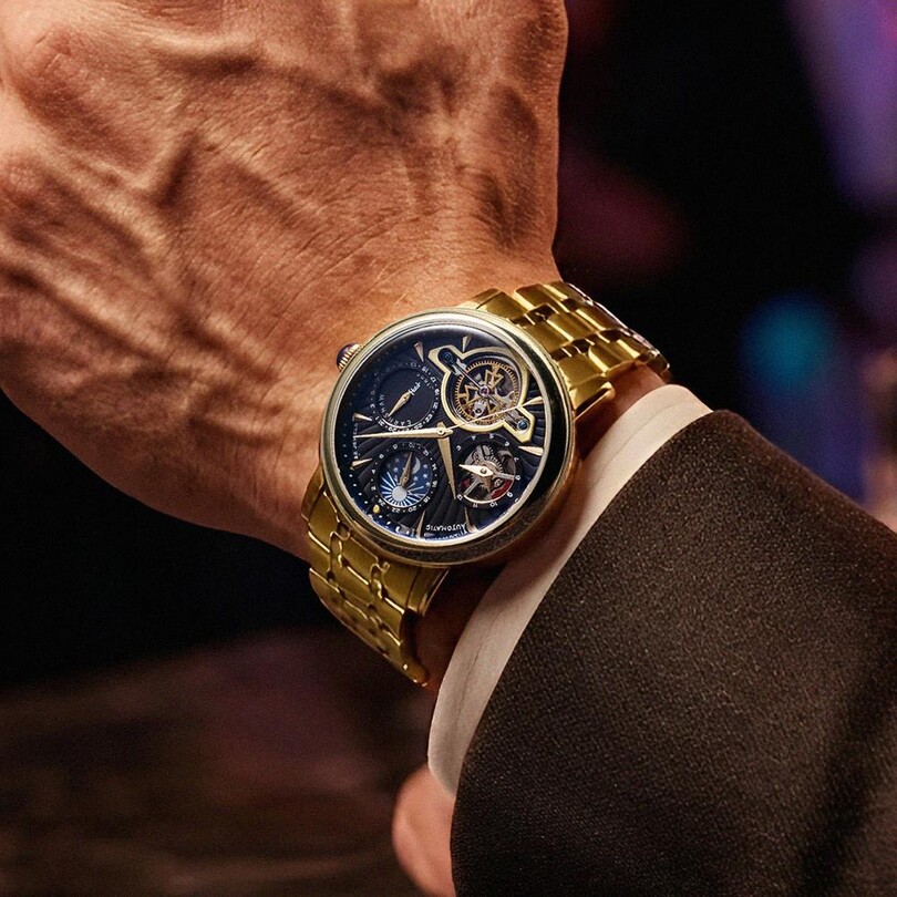 HERITAGE BEAUFORT DUAL TIME DATE OPEN HEART Otomatik ES-8309-33 Erkek Kol Saati - Thumbnail