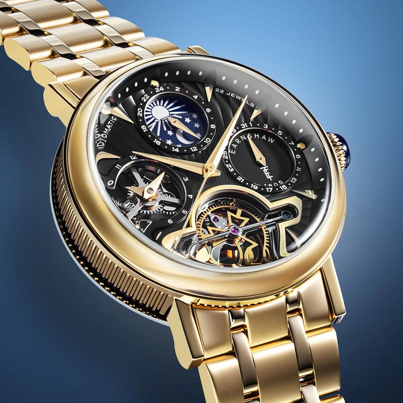 HERITAGE BEAUFORT DUAL TIME DATE OPEN HEART Otomatik ES-8309-33 Erkek Kol Saati - Thumbnail