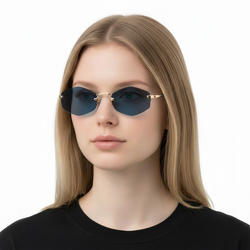 Gast Lunar Altın Mavi Unisex Güneş Gözlüğü - Thumbnail