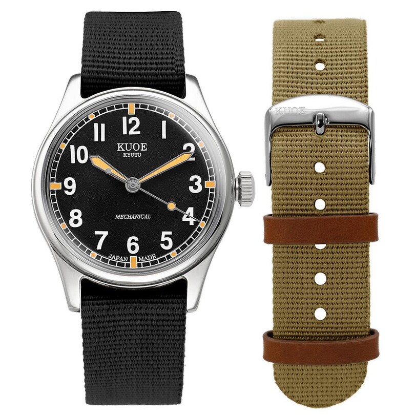 KUOE OLD SMITH OS90002-ND-BK-LARGE Kurmalı (Seiko NH38 Mekanizmalı) Erkek Kol Saati - Thumbnail