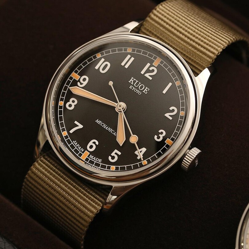 KUOE OLD SMITH OS90002-ND-BK-LARGE Kurmalı (Seiko NH38 Mekanizmalı) Erkek Kol Saati - Thumbnail