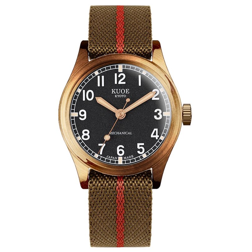 KUOE OLD SMITH OS90002BZ-ND-BK-KR-LARGE Kurmalı (Seiko NH38 Mekanizmalı) Erkek Kol Saati - Thumbnail
