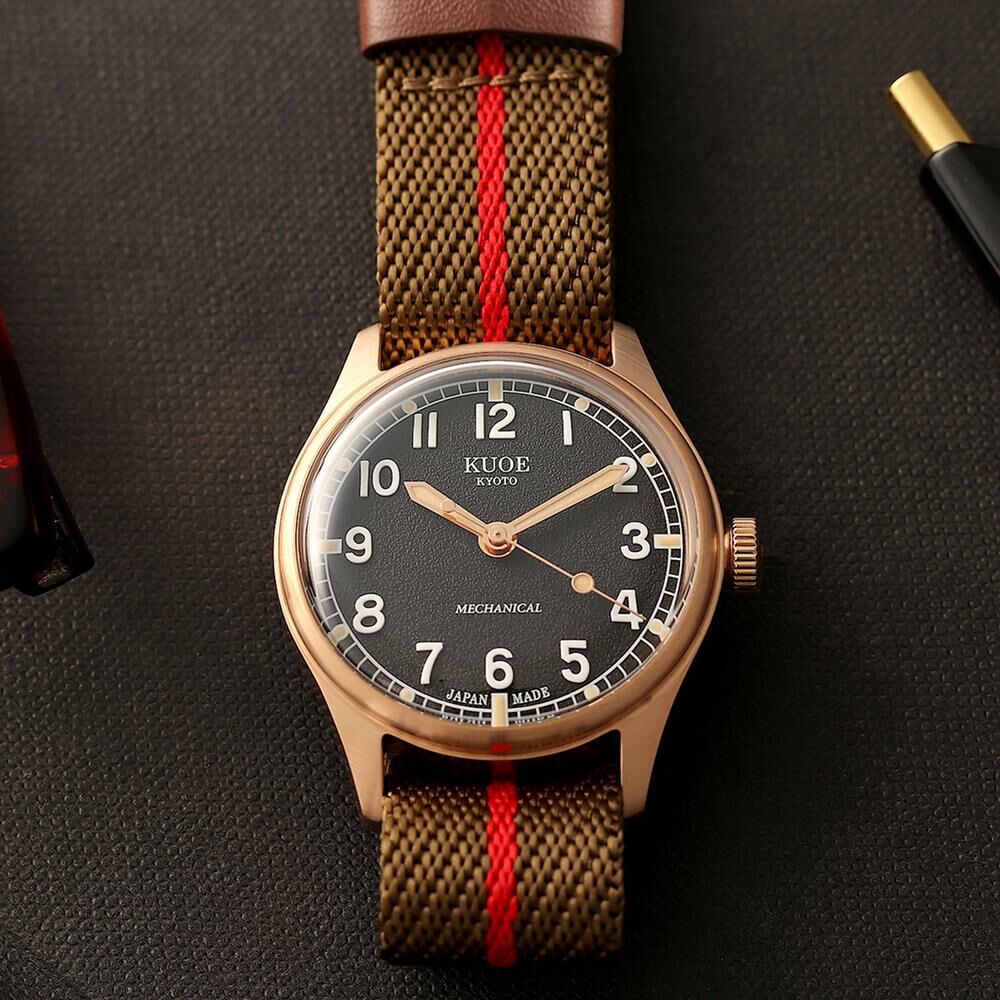 KUOE OLD SMITH OS90002BZ-ND-BK-KR-LARGE Kurmalı (Seiko NH38 Mekanizmalı) Erkek Kol Saati