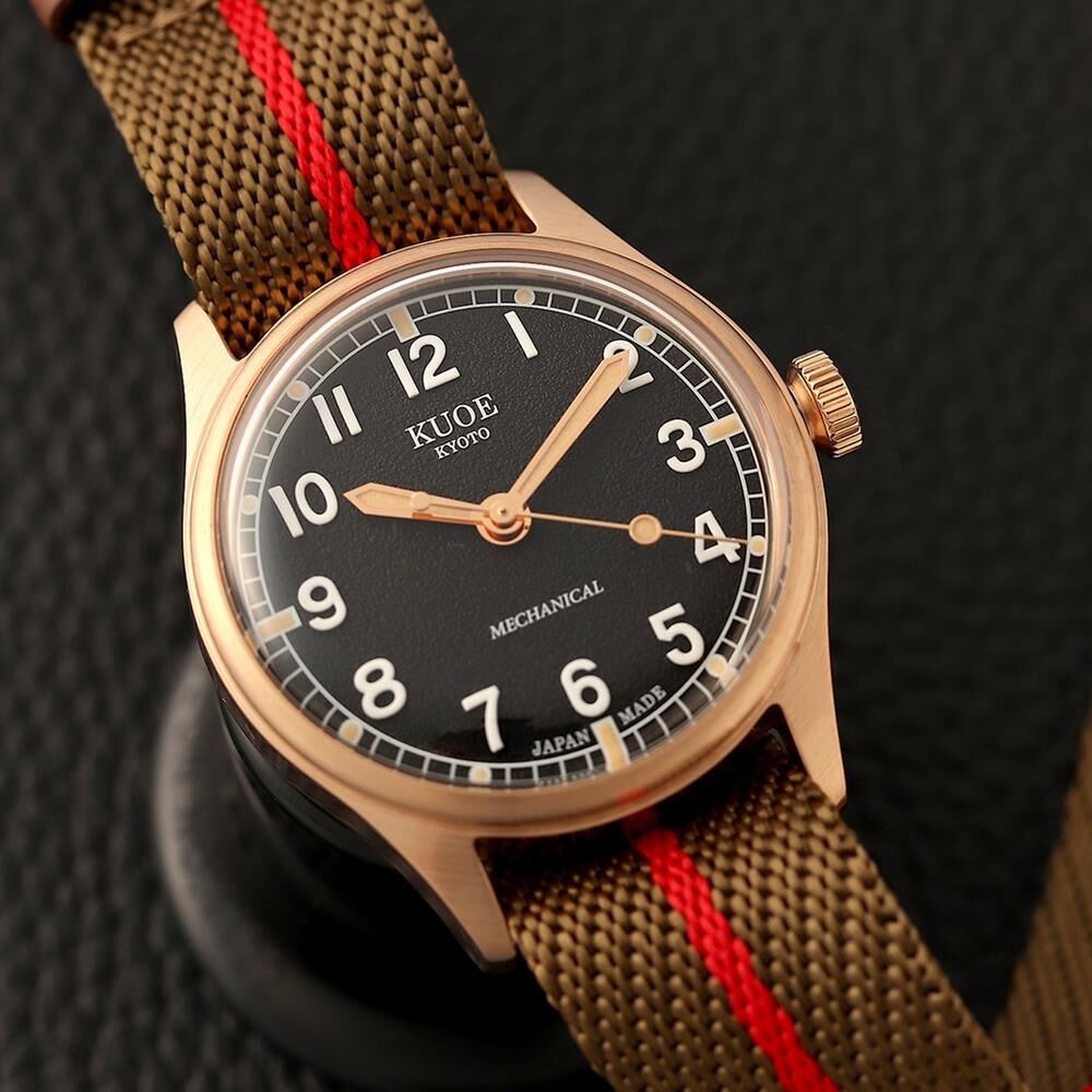 KUOE OLD SMITH OS90002BZ-ND-BK-KR-LARGE Kurmalı (Seiko NH38 Mekanizmalı) Erkek Kol Saati
