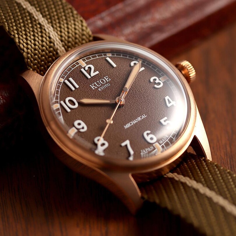 KUOE OLD SMITH OS90002BZ-ND-BR-KB-LARGE Kurmalı (Seiko NH38 Mekanizmalı) Erkek Kol Saati - Thumbnail