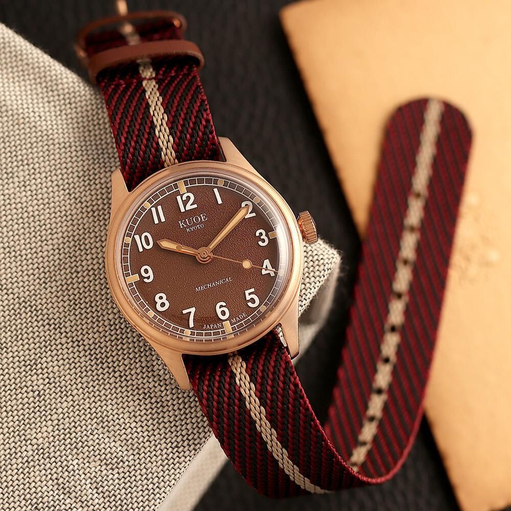 KUOE OLD SMITH OS90002BZ-ND-BR-RB-LARGE Kurmalı (Seiko NH38 Mekanizmalı) Erkek Kol Saati